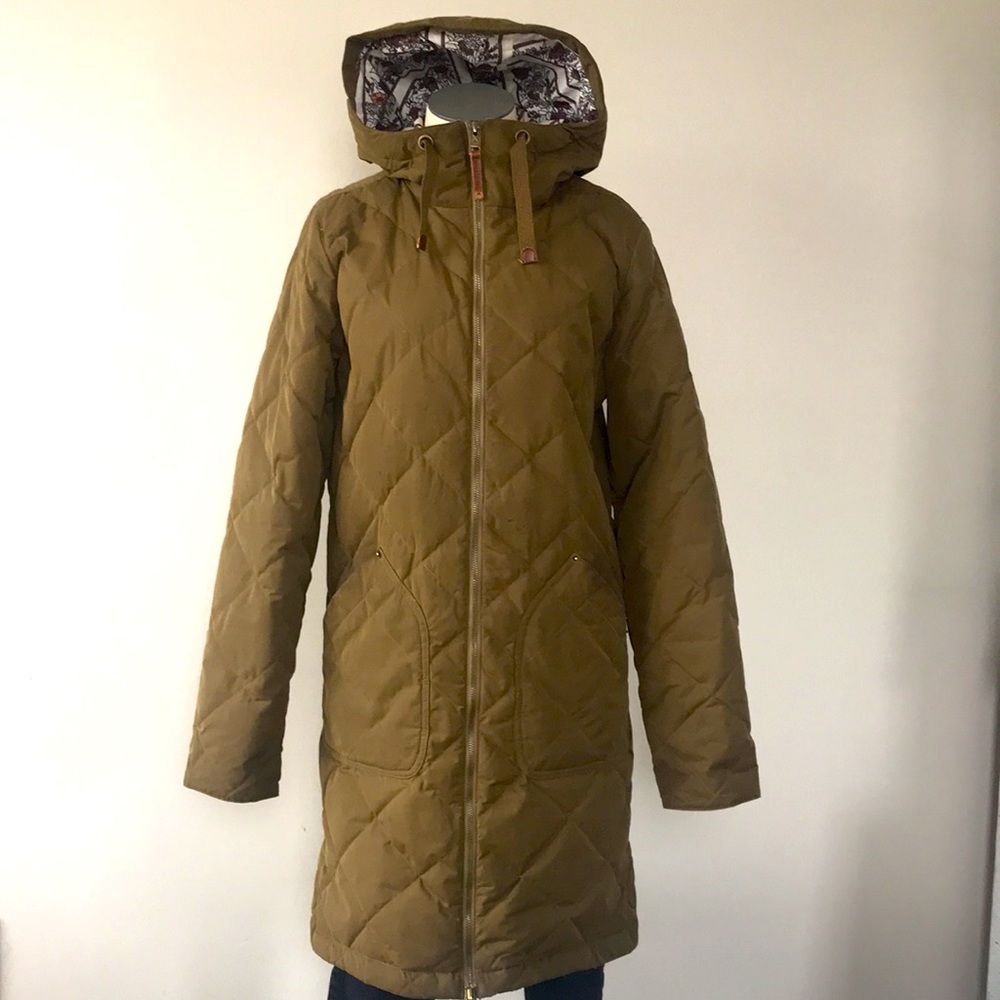 Burton Bixby down olive winter jacket